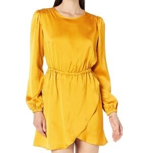 Michael Kors Yellow / Gold Long Sleeve Mini Dress